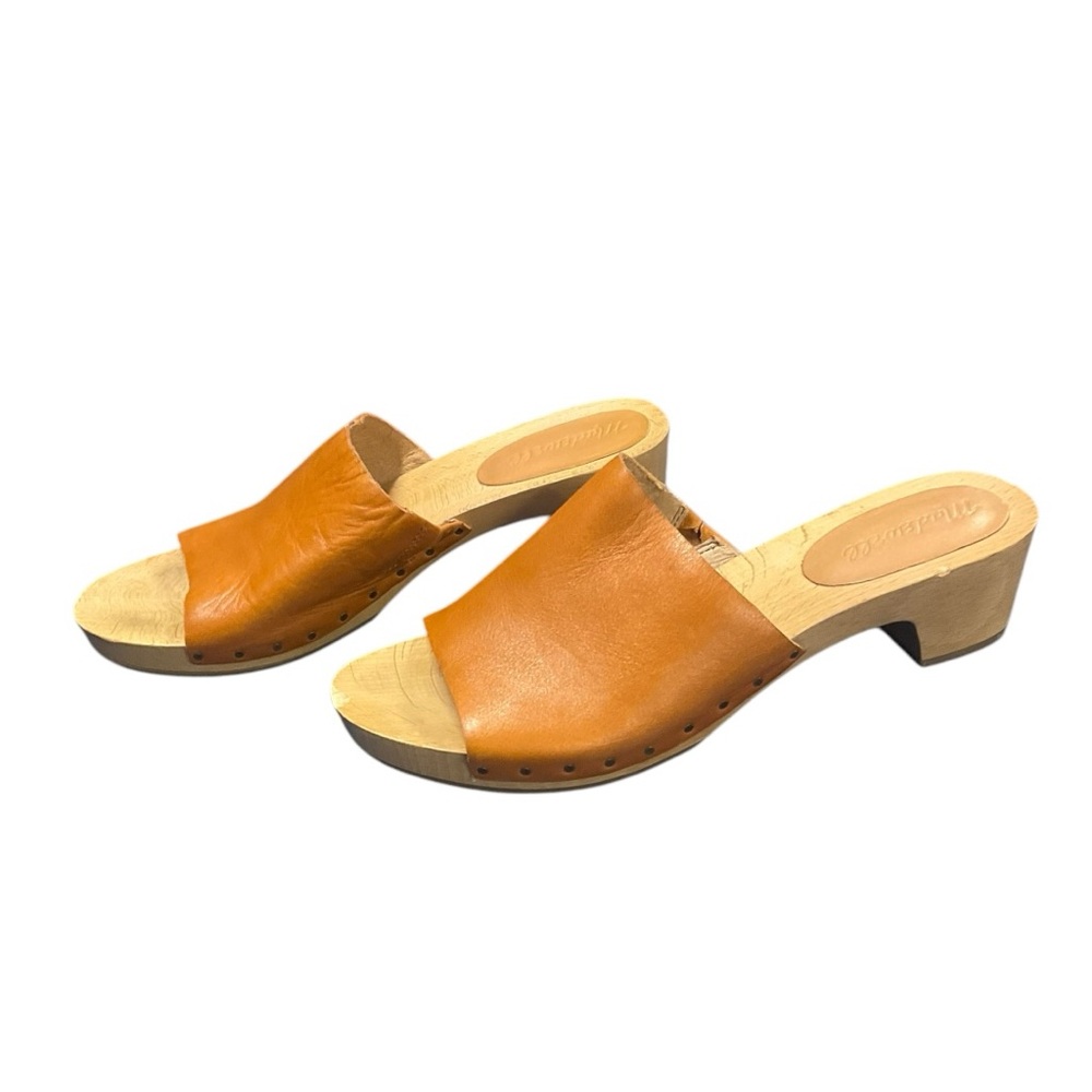 Women’s Tan Leather Mule Clogs - Unbranded